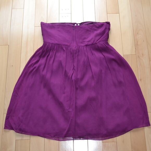 J Crew Silk Mini Dress Purple Size 14 - Picture 3 of 3